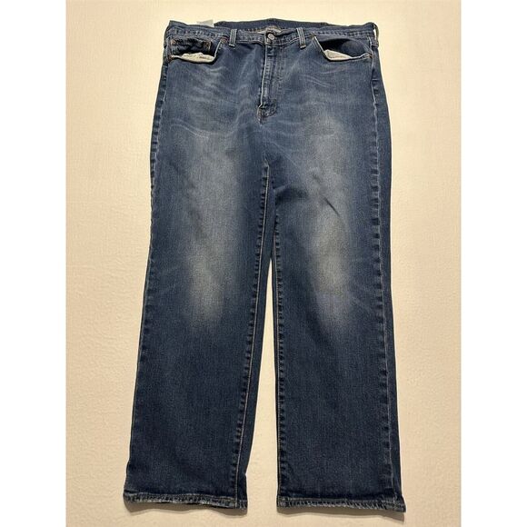 Levi's PREMIUM 40 x 28 Levi's 541 Athletic Flex Denim Leather Patch‎ Jeans - Picture 1 of 9